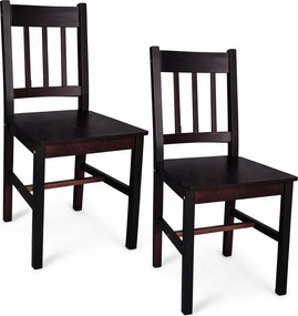 Zestaw 2 drewnianych krzeseł wenge G9-Z78