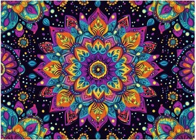 Obraz na szkle - Kalejdoskopowa mandala (70x50 cm)