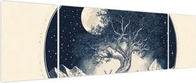 Obraz – Magiczne drzewo z jeleniem I. (170x50 cm)