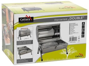 Cattara Grill podróżny na węgiel drzewny Double, 42 x 38 x 26 cm