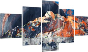Obraz - Ilustracja domów publicznych (125x70 cm)