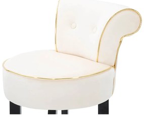 Kremowy aksamitny hoker 96 cm Luxy – Mauro Ferretti