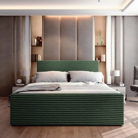 Masseno Łóżko kontynentalne BRENTO z pojemnikiem na pościel 180x200 cm - Beżowy, TILIA 17