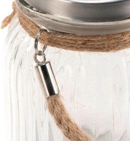 Zestaw lamp słonecznych, słoiki- 3 diody LED, biała ciepła