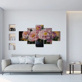 Obraz - Obraz olejny, Kwiaty w wazonie (125x70 cm)