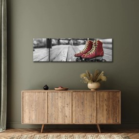 Obraz czerwonych starych wrotek (170x50 cm)