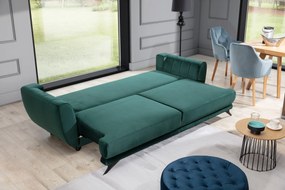 Sofa rozkładana z funkcją spania MEGIS VELVET granatowa ELTAP