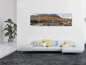 Obraz - Góra z rzeką (170x50 cm)