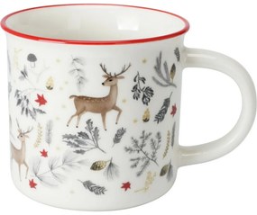 Kubek porcelanowy Zimowy Jeleń, 400 ml