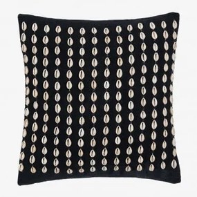 Kwadratowa Poduszka 45x45 Cm Z Bawełny Brusquel Czarna - Sklum