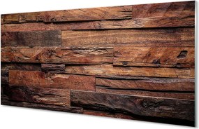 Panel szklany do Kuchni Słoje i Struktura Drewna