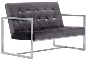 Zgrabna 2-osobowa sofa Aparro - szara