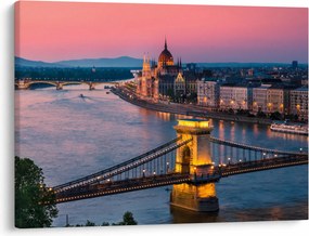 Obraz - Panorama miasta, Budapeszt, Węgry (70x50 cm)