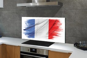 Szklany Panel Narodowa Flaga Francji