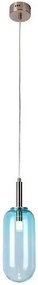Niebieska cylindryczna lampa wisząca LED - V013 P4-T66
