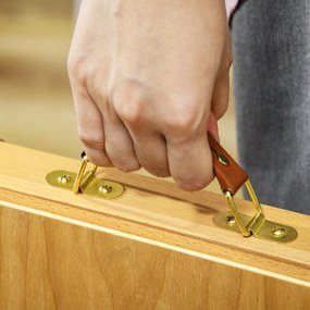 Vinsetto Stojak na stół z regulowanym kątem, z uchwytem, Bukowe drewno, Naturalne