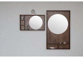 Brązowy panel z wieszakami do przedpokoju z litego drewna dębowego 60x100x11,5 cm Show Me – Mette Ditmer Denmark
