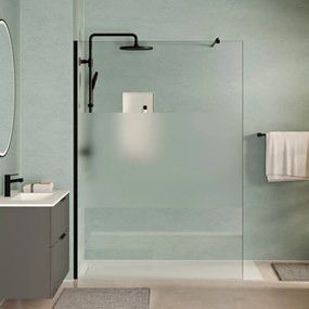 Walk-In Dusche EIRA - Milchglas-Streifen 8 mm und 10 mm