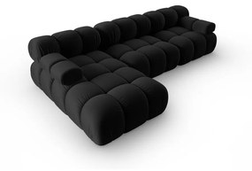 Czarna aksamitna sofa 285 cm Bellis – Micadoni Home