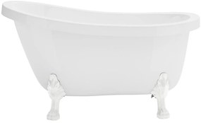 Wanna wolnostojąca retro z białymi nogami w kształcie lwich łap – 171 l – 145 x 74 x 77 cm – Biała – NISOS