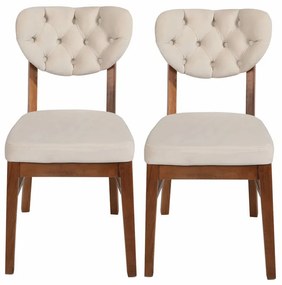 Zestaw krzeseł do jadalni Elma Beige, 2 szt.