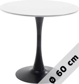 Stylowy okrągły stół Elite o średnicy 60 cm / 70 cm z MDF na metalowej nodze do jadalni, kuchni, biur, kawiarni