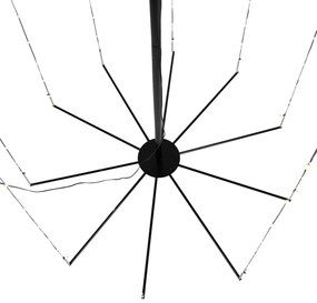 Zewnetrzna Świąteczna lampa podłogowa czarna 240 cm z LED IP44 i pilotem - Nagi Oswietlenie zewnetrzne