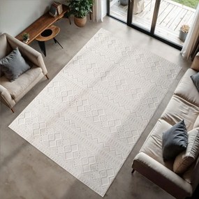 Dywan nowoczesny 3D Doha berber kremowy 240 cm x 340 cm