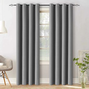 Zasłona OXFORD LIGHT 140x250 cm, jasnoszara Zawieszanie: Taśma z wiązaniami