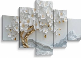 Obraz – Eleganckie drzewo życia 3D (125x70 cm)