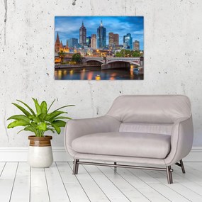 Obraz na szkle - miasto Melbourne (70x50 cm)