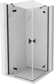 Mexen Mist-H Duo kabina prysznicowa uchylna 75 x 75 cm, transparent, czarna - 8A5-075L-075P-70-00