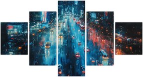 Obraz - Duże miasto, obraz olejny (125x70 cm)