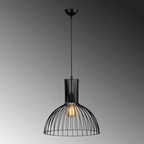 Czarna lampa wisząca z metalowym kloszem ø 38 cm Fellini – Opviq lights