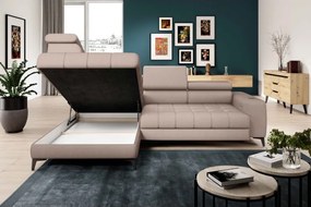 Narożnik BAGGIO Lewostronny z funkcją spania, wolnostojący tkanina LETTO 11 Beżowy WERSAL