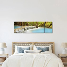 Obraz wodospadu Huai Mae Kamin w lesie (170x50 cm)
