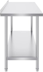 Stołek Kuchenny SucceBuy, Stołek Roboczy z Stali Nierdzewnej 60.96x152.4 cm, Komercyjny