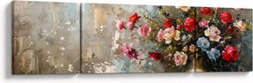 Obraz - Wazon z kwiatami (170x50 cm)