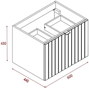 Szafka pod umywalkę HARMO 60 cm kaszmir półmat KROFAM