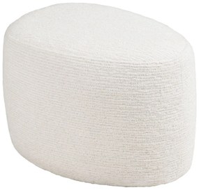Kremowy puf z tkaniny szenilowej Hilo – House Nordic