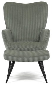 Fotel relaksacyjny z podnóżkiem L7285 GRN6,zielony