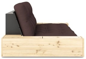 Ciemnobrązowa rozkładana sofa 244 cm Base – Karup Design