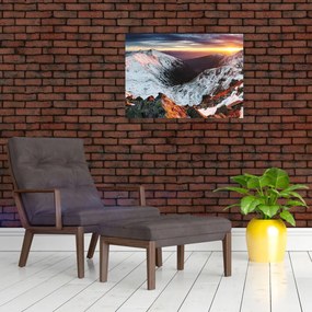 Obraz - Zimowa panorama górska (70x50 cm)