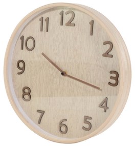 Zegar ścienny w neutralnych kolorach, Ø 38 cm
