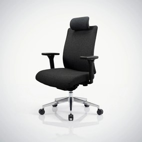 Fotel biurowy ergonomiczny obrotowy czarny: VECTOR