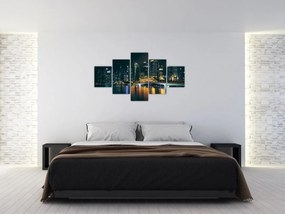 Obraz Singapuru nocą (125x70 cm)