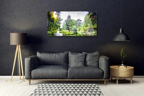 Obraz Akrylowy Las Wodospad Słońce Natura