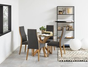 Loftowy regał do domu i biura Seaford z 6 półkami
