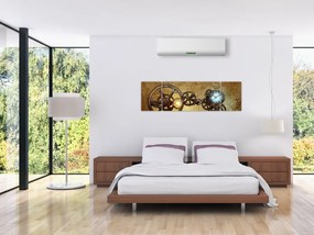 Obraz starych mechanizmów zegarowych (170x50 cm)
