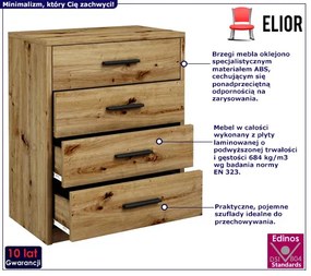 Klasyczna Komoda Z Szufladami Dąb Artisan B5-D98